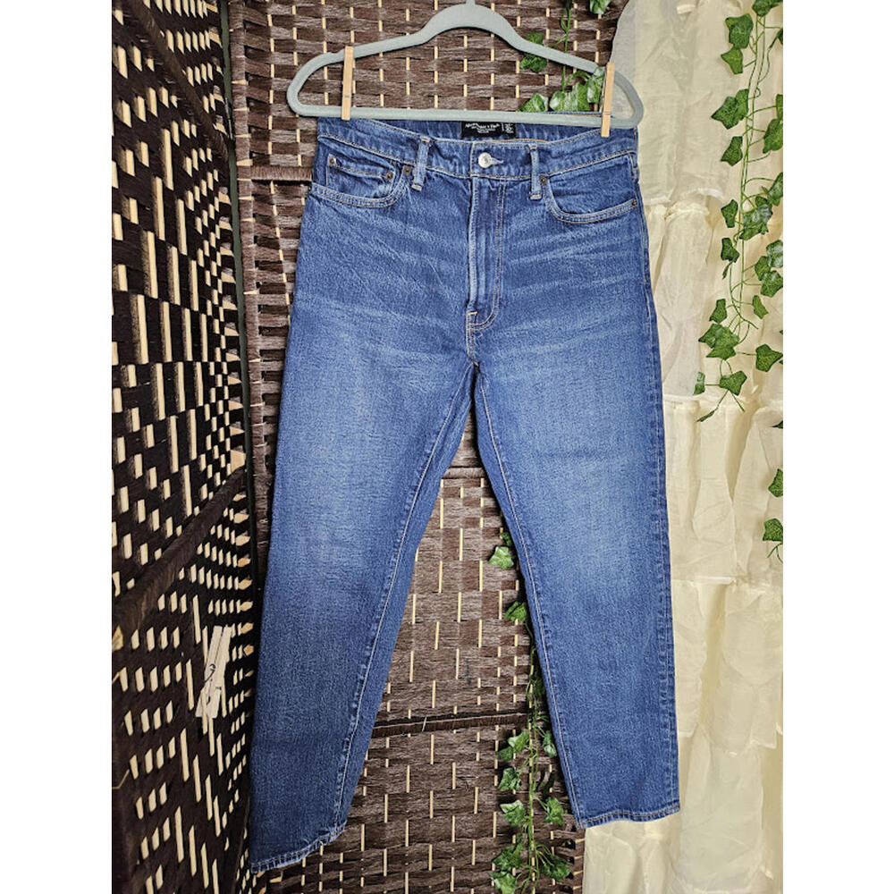 Abercrombie 90s Slim Jeans Medium Wash Straight Leg Y2K 32x30